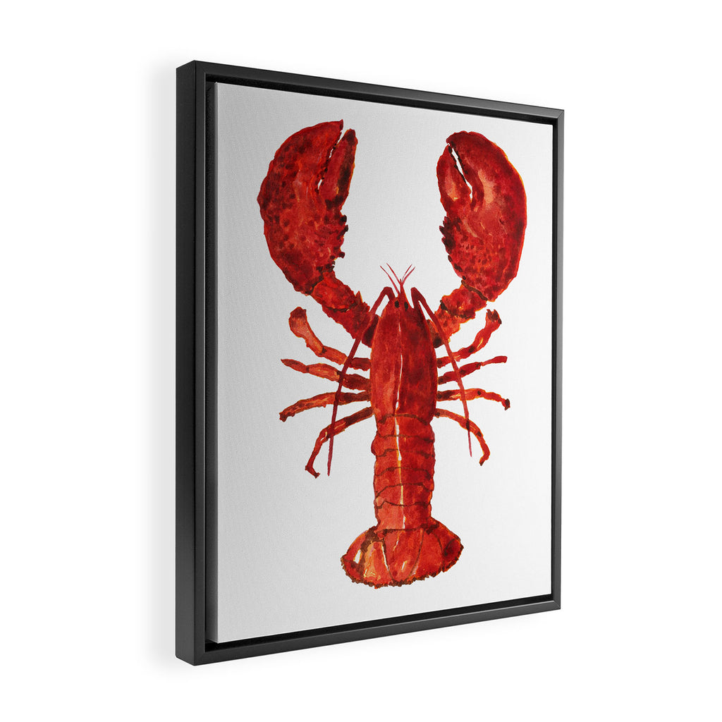 Watercolor Lobster #1 Framed Canvas Print Gallery Image 2