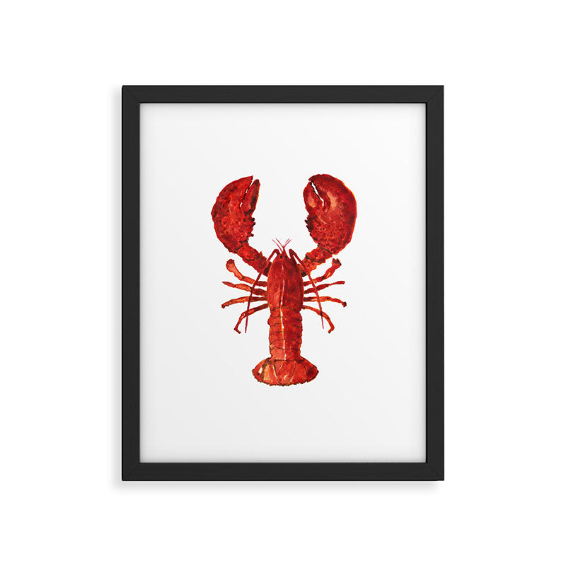 Watercolor Lobster #1 Framed Art Print Gallery Image 4