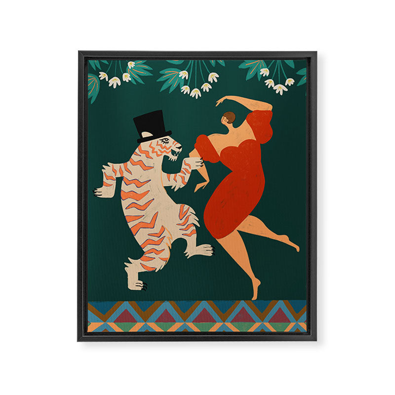 A Date With The Wild Cat  Framed Canvas Print Gallery Image 6