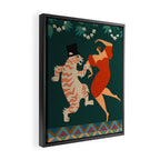 A Date With The Wild Cat  Framed Canvas Print Gallery Image 2