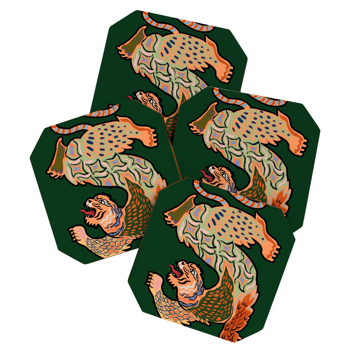 Asian Tiger  Coaster Gallery Image 1