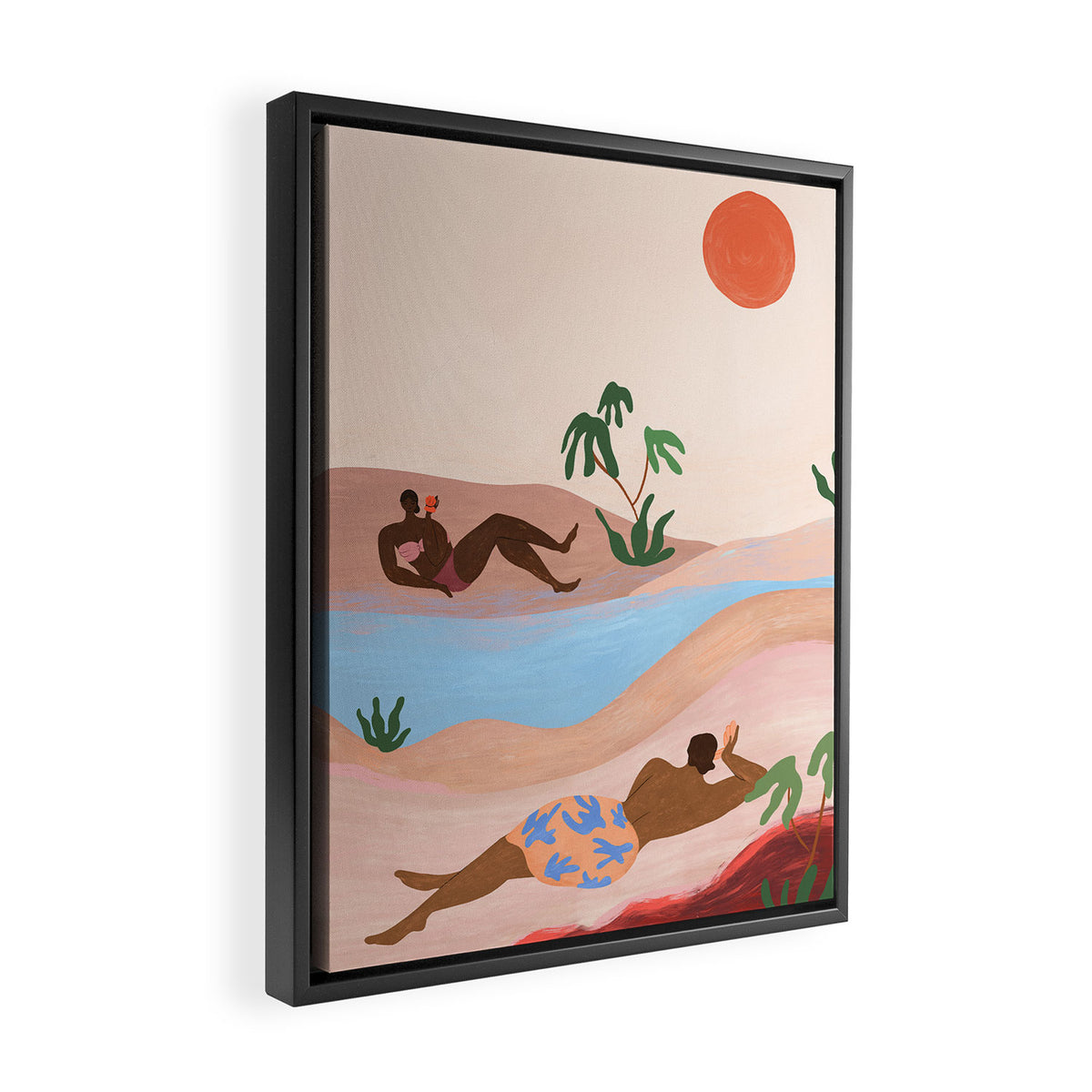 Beach Please Framed Canvas Print Gallery Image 2