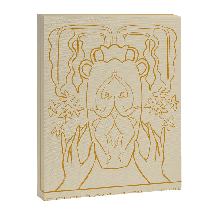 Better Together Line Art Canvas Print Gallery Image 1