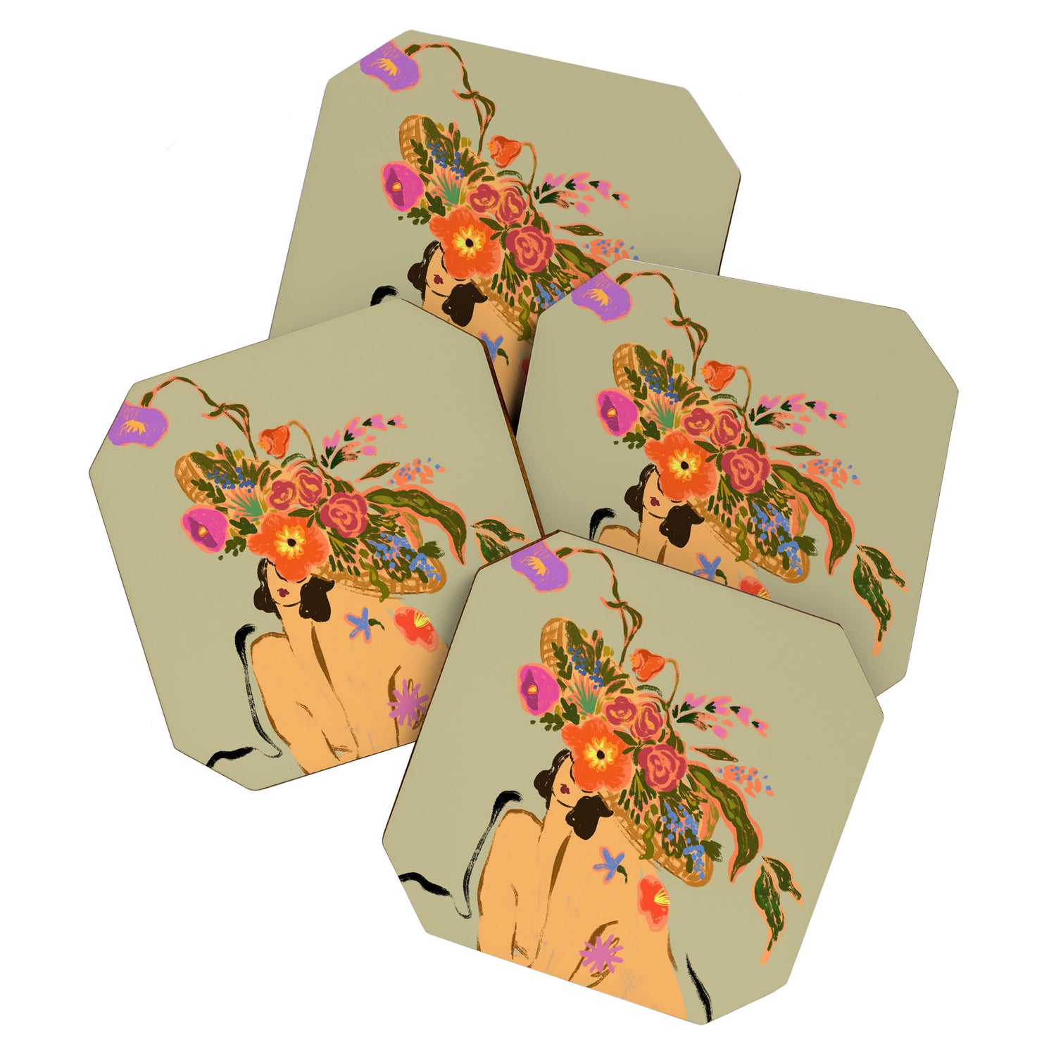 Blooming Headpiece  Coaster Gallery Image 1