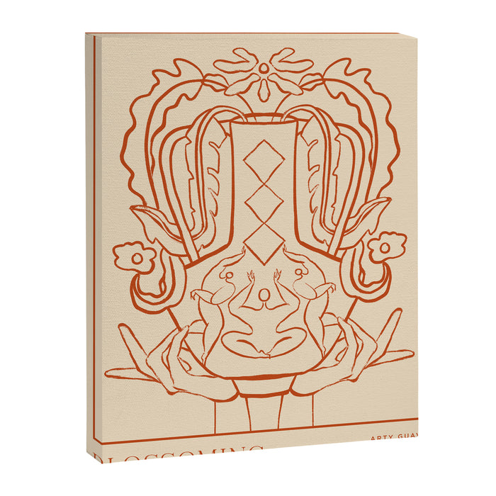 Blossoming Line Art Canvas Print Gallery Image 1