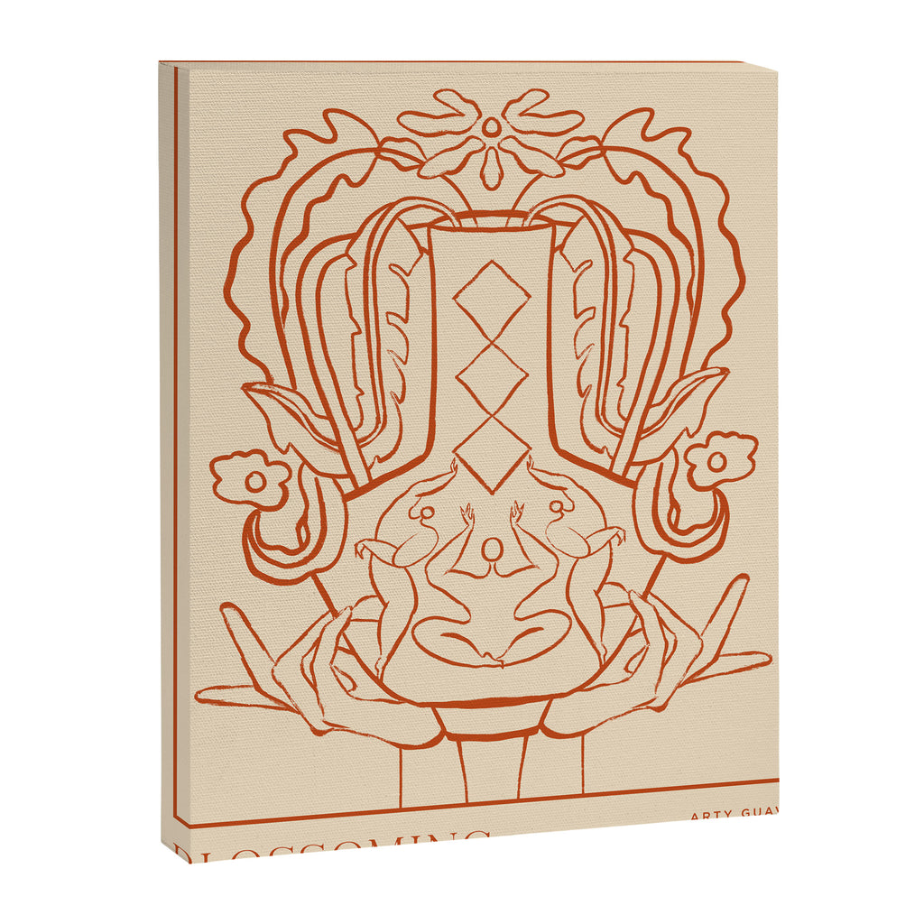 Blossoming Line Art Canvas Print Gallery Image 6
