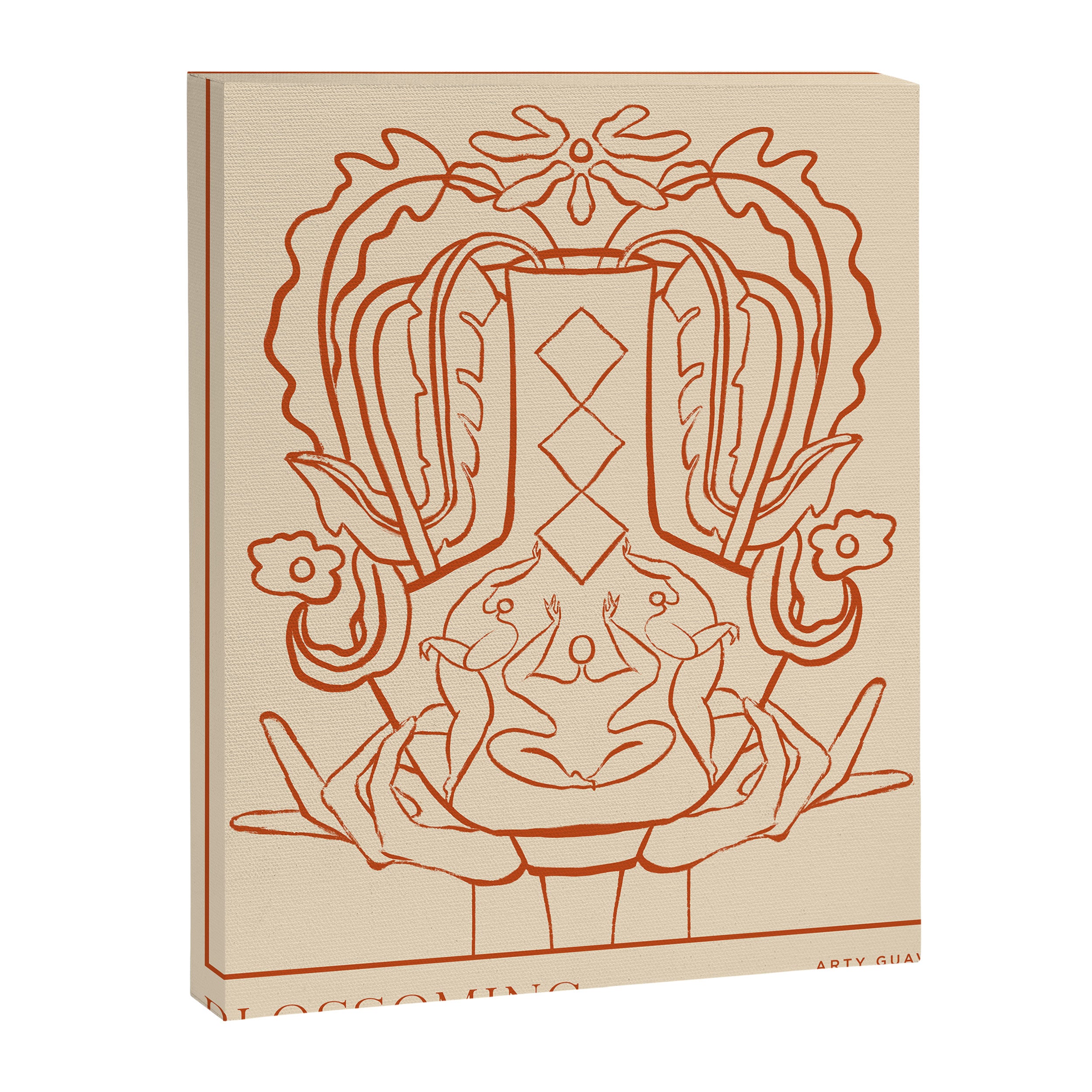Blossoming Line Art Canvas Print Gallery Image 6