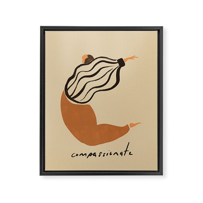 C for Compassionate Framed Canvas Print Gallery Image 1