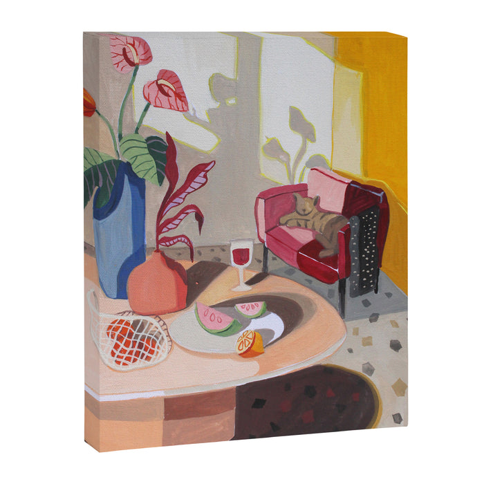 Cat in the Living Room Canvas Print Gallery Image 1