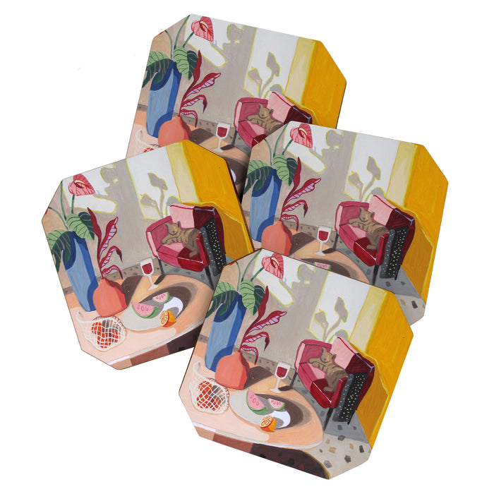 Cat in the Living Room Coaster Gallery Image 1