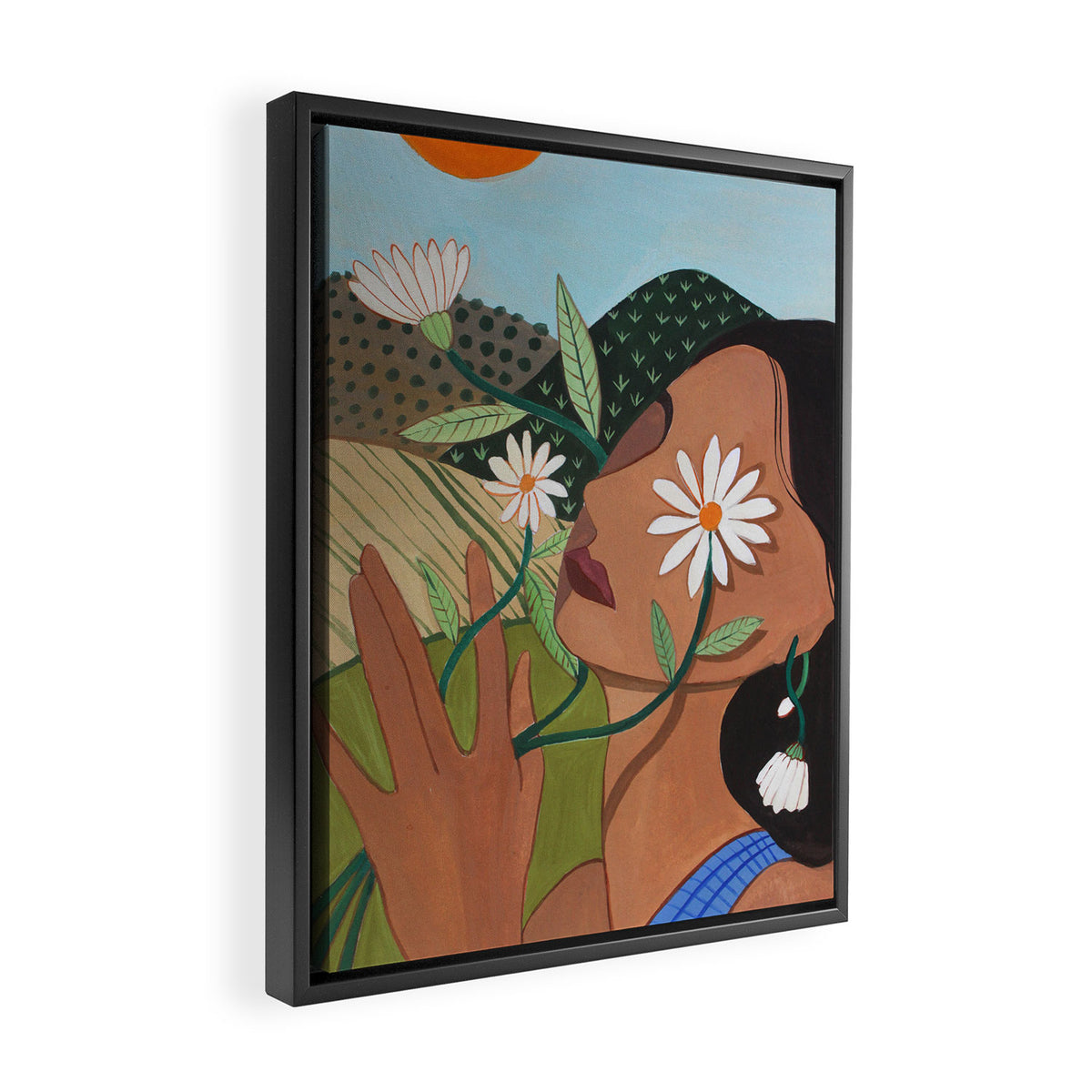 Daisy Framed Canvas Print Gallery Image 2