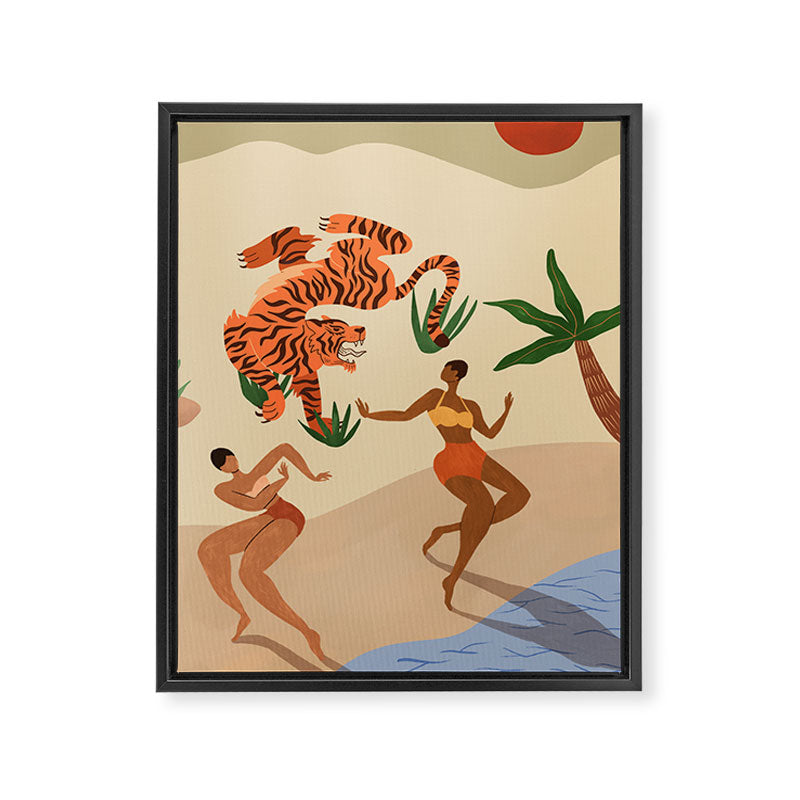 Dancing with Tiger Framed Canvas Print Gallery Image 6