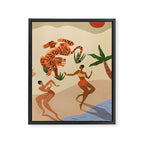 Dancing with Tiger Framed Canvas Print Gallery Image 6