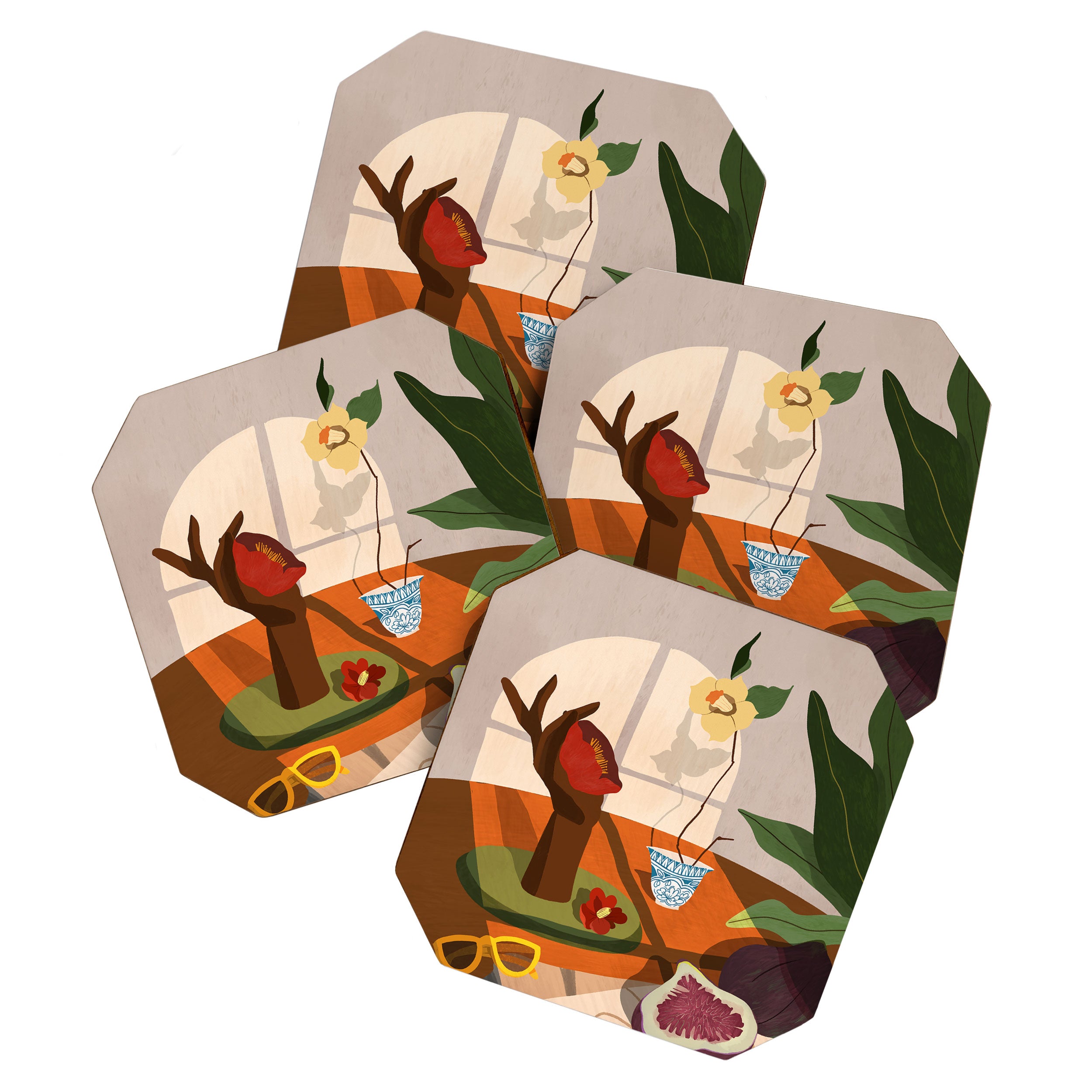 Figs and Camelia Coaster Gallery Image 1