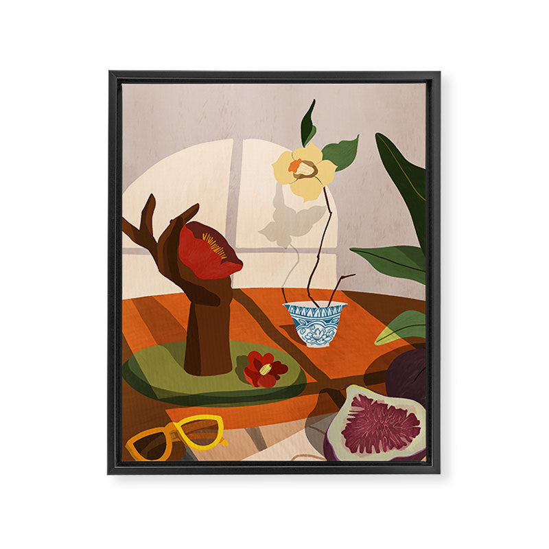 Figs and Camelia Framed Canvas Print Gallery Image 8
