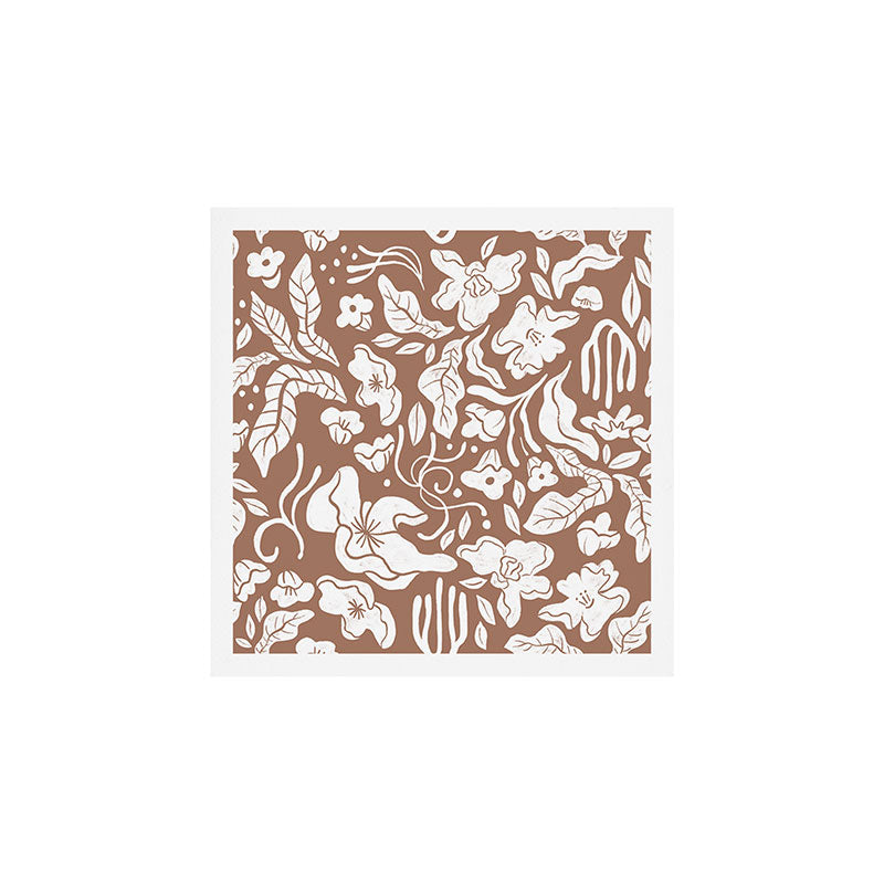 Flora, Inspired by PANTONE 17 1230 Mocha Mousse Art Print Gallery Image 1