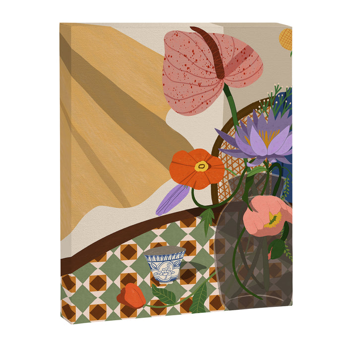 Flowers on the Dining Table. Canvas Print Gallery Image 1