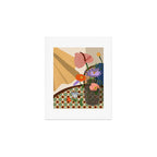 Flowers on the Dining Table. Art Print Gallery Image 1