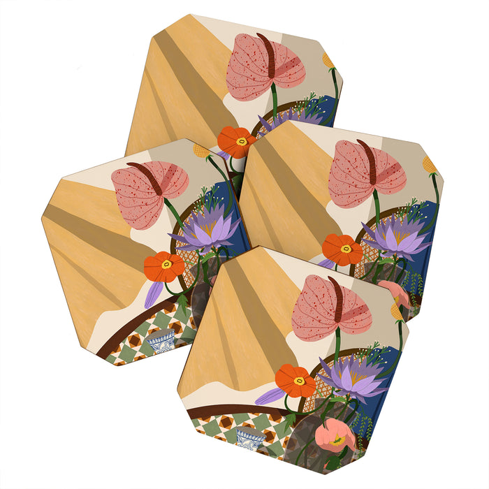 Flowers on the Dining Table. Coaster Gallery Image 1