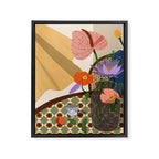 Flowers on the Dining Table. Framed Canvas Print Gallery Image 6