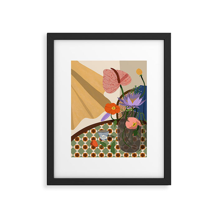 Flowers on the Dining Table. Framed Art Print Gallery Image 1