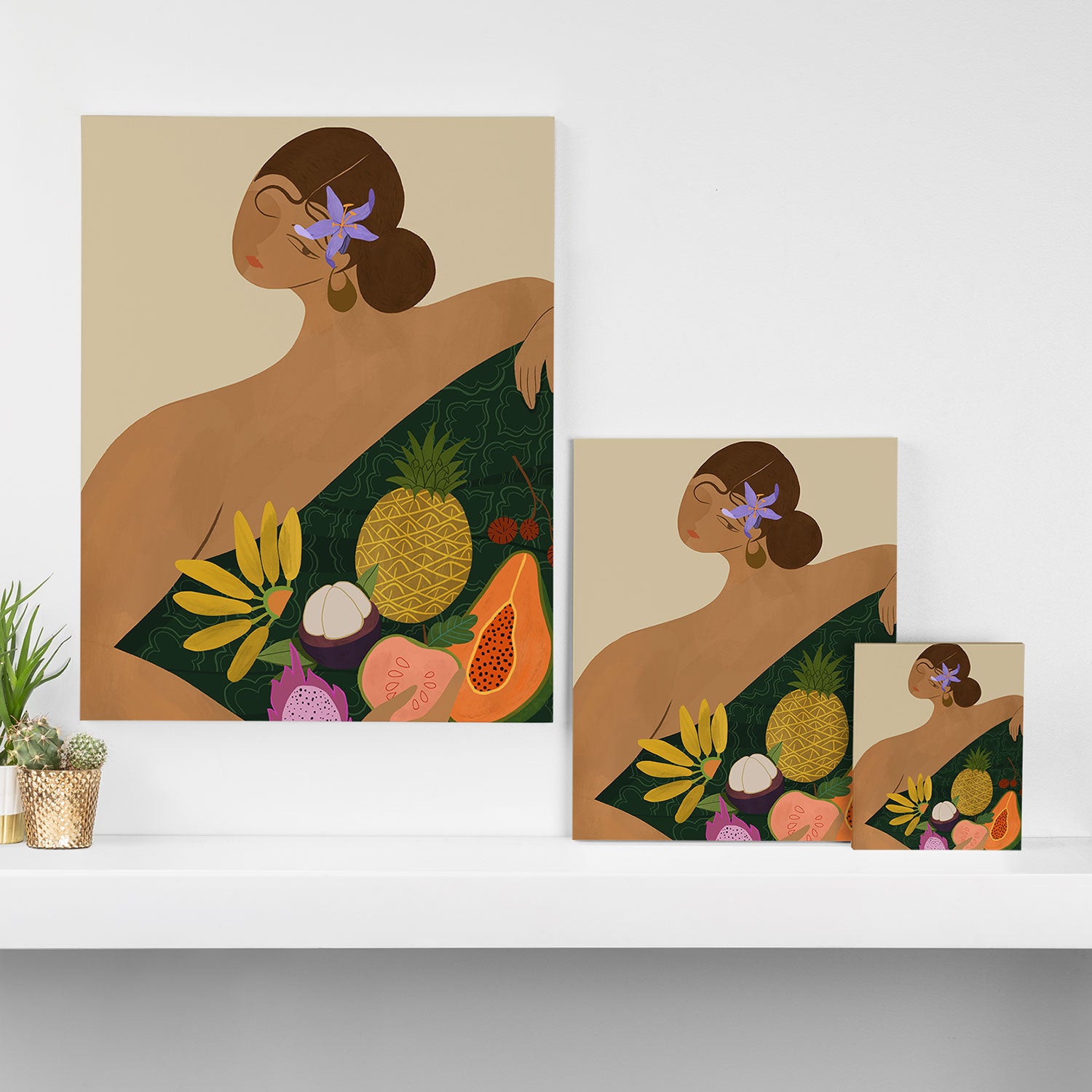 Fruits for Sale Canvas Print Gallery Image 3