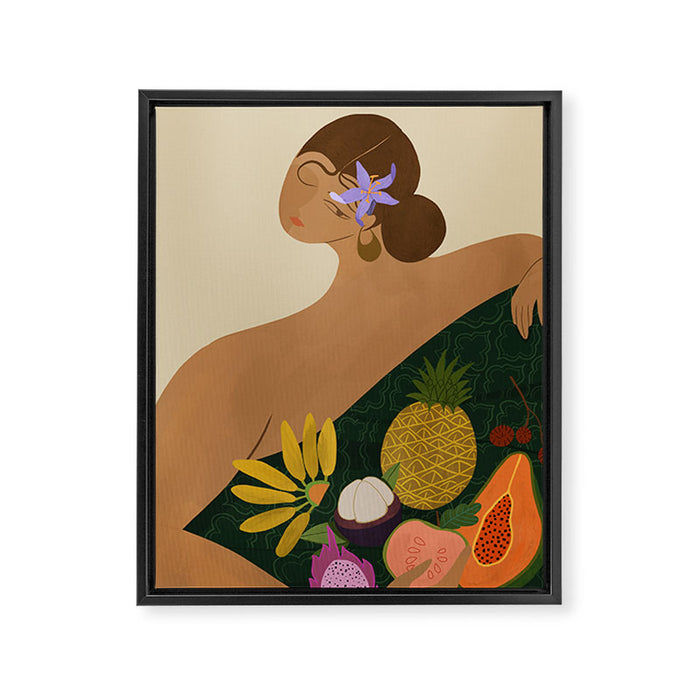 Fruits for Sale Framed Canvas Print Gallery Image 1