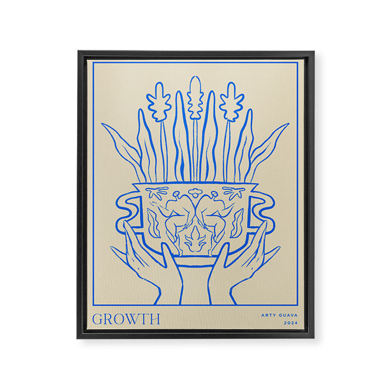 Growth Line Art Framed Canvas Print Gallery Image 6