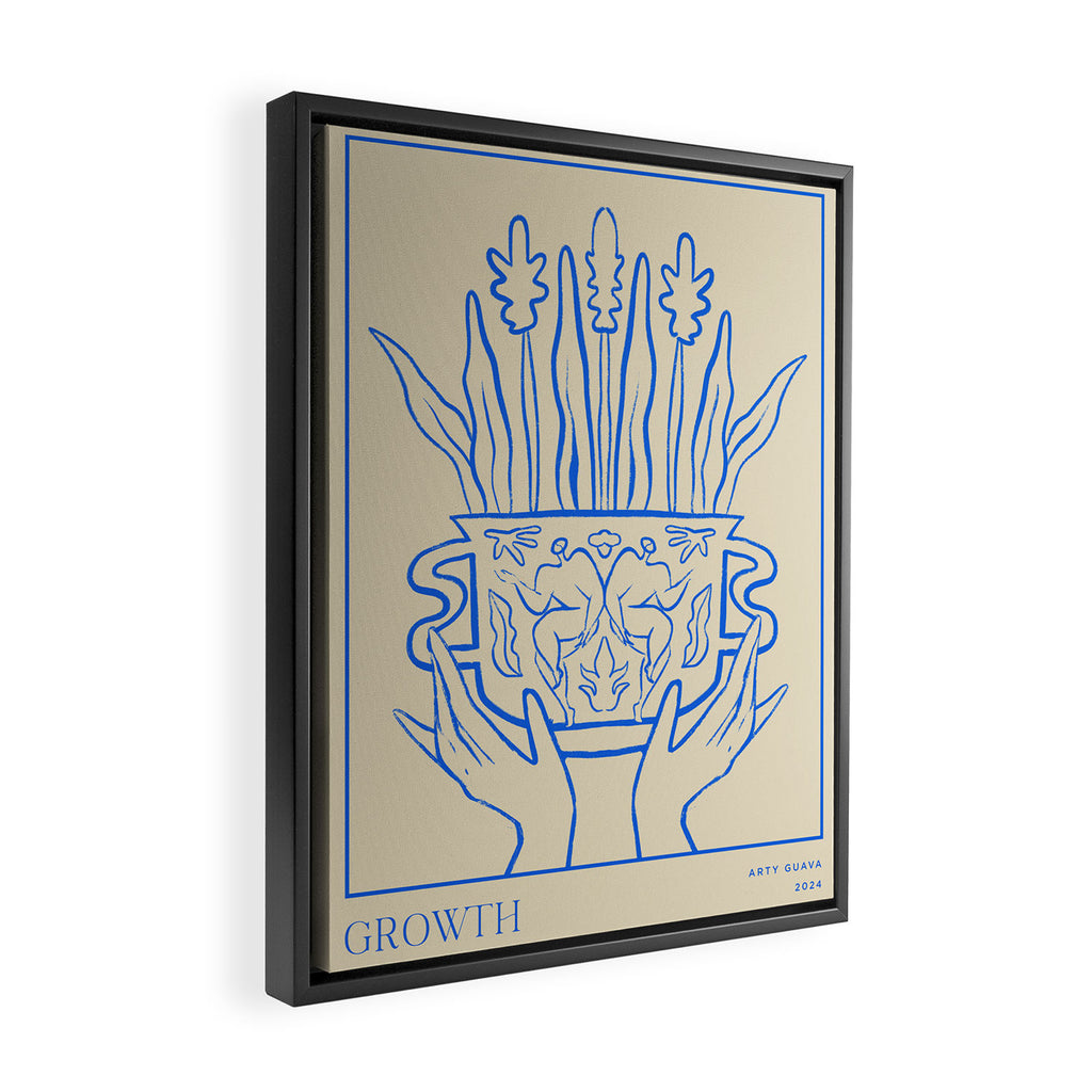 Growth Line Art Framed Canvas Print Gallery Image 2