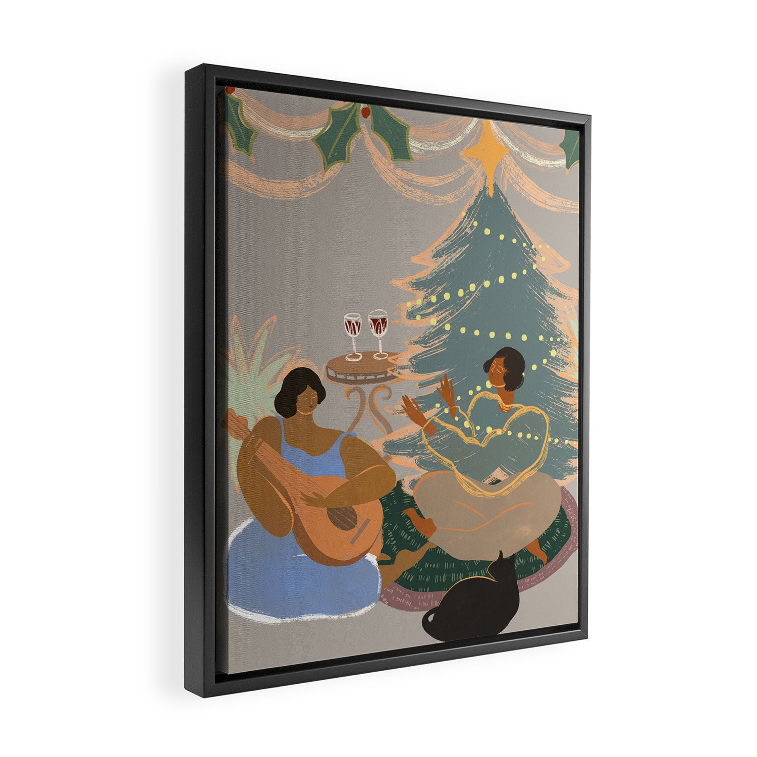 Happy Holidays Framed Canvas Print Gallery Image 2