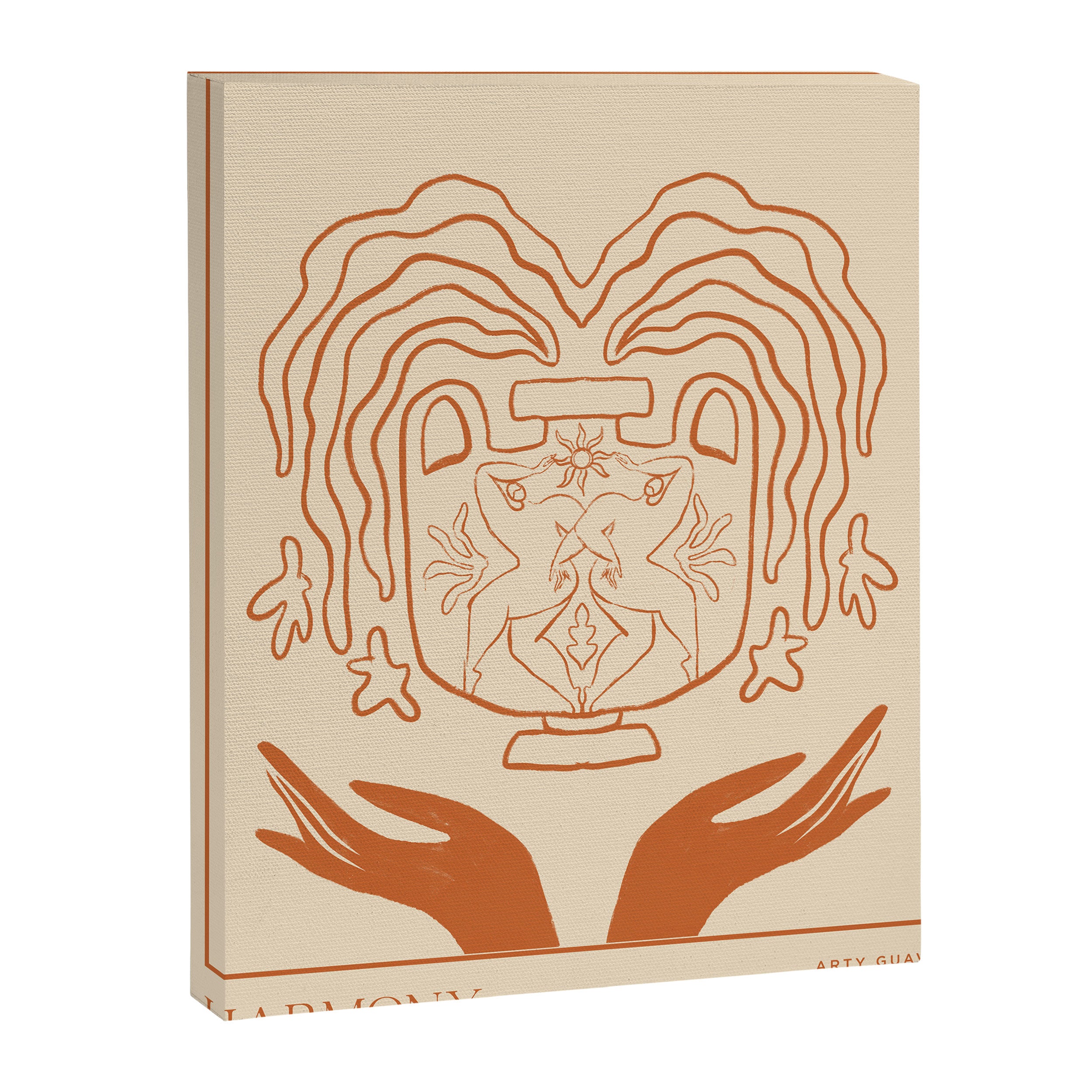 Harmony Line Art Canvas Print Gallery Image 6