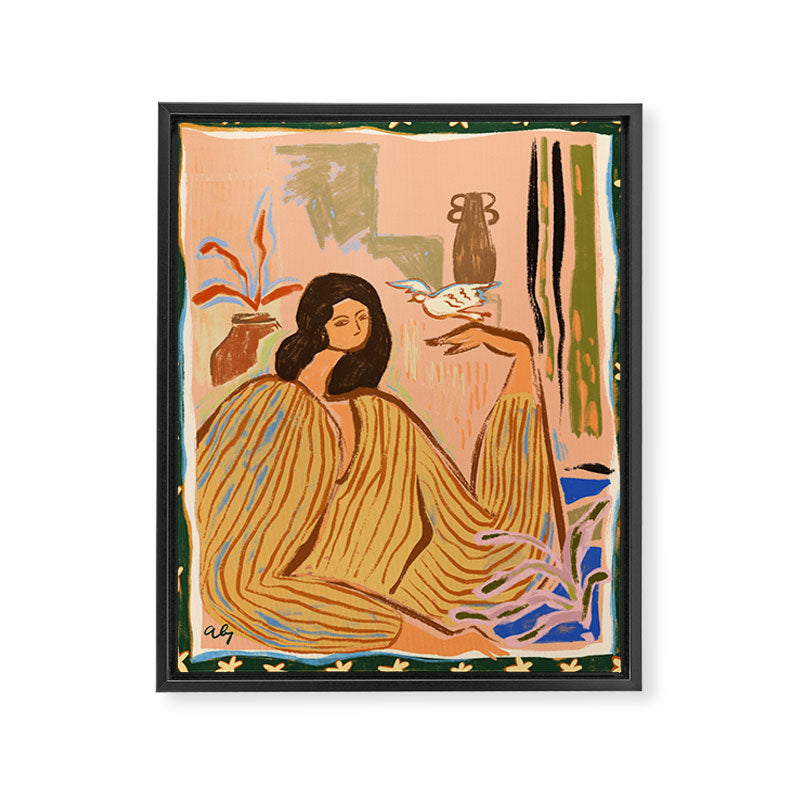 Hello Birdy Framed Canvas Print Gallery Image 6