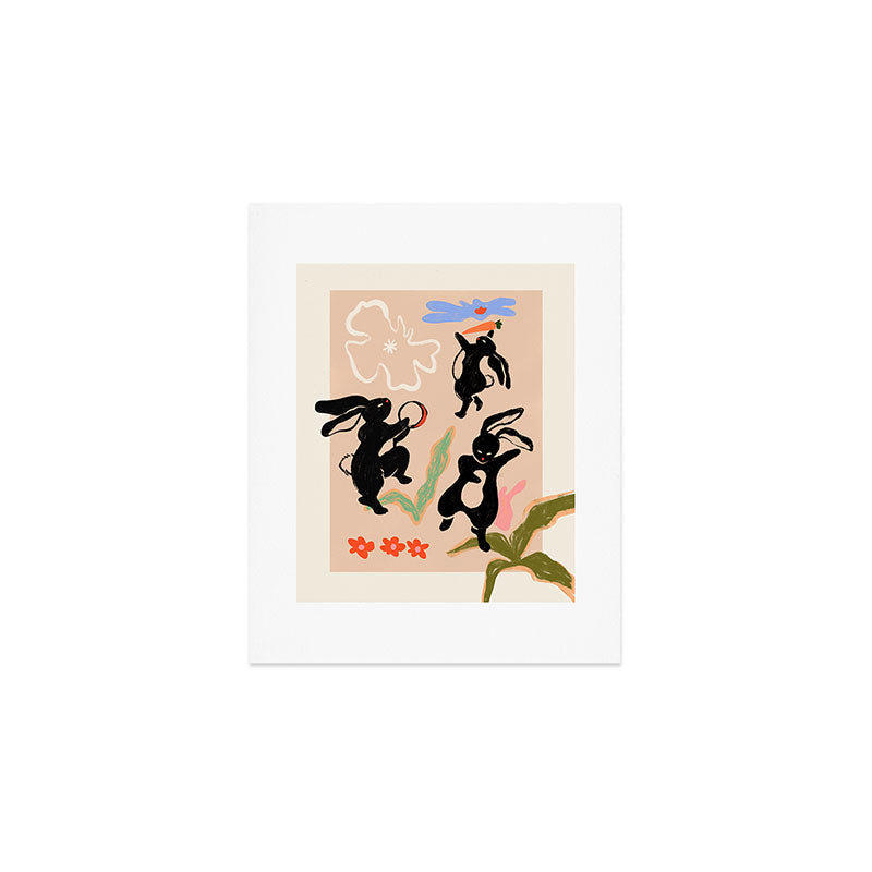 Here Comes The Rabbits Art Print Gallery Image 1
