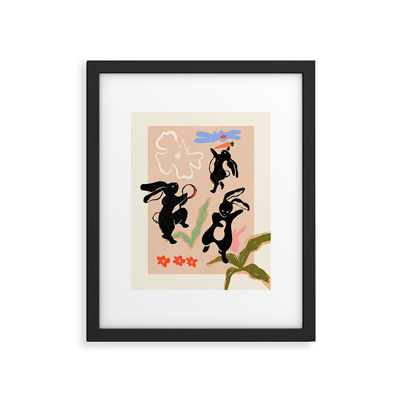 Here Comes The Rabbits Framed Art Print Gallery Image 5