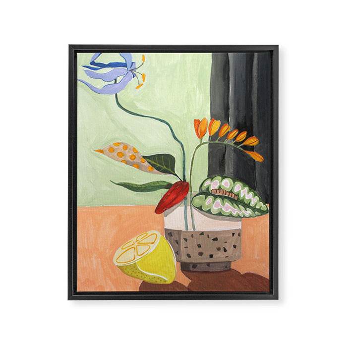 Ikebana Framed Canvas Print Gallery Image 1