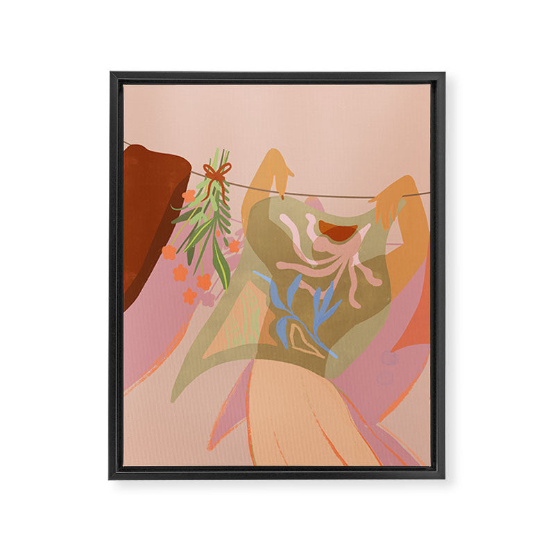 Laundry Day  Framed Canvas Print Gallery Image 3
