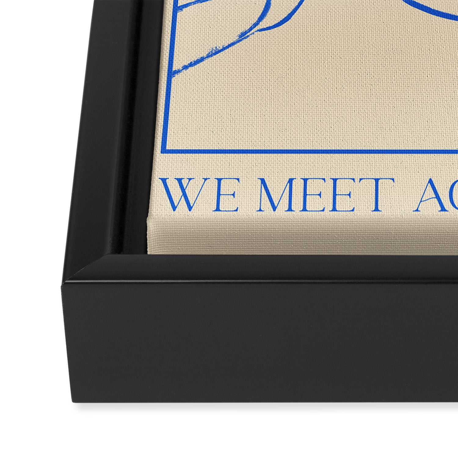 Let's Meet Again Line Art Framed Canvas Print Gallery Image 3