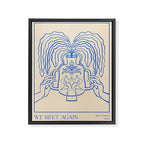 Let's Meet Again Line Art Framed Canvas Print Gallery Image 6