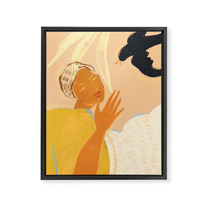 Lil Birdy Told Me Framed Canvas Print Gallery Image 1