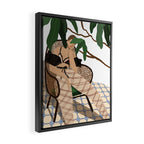 Lounging in my rattan chair Framed Canvas Print Gallery Image 2