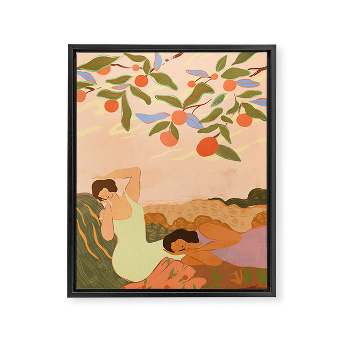 Midday Nap Framed Canvas Print Gallery Image 1