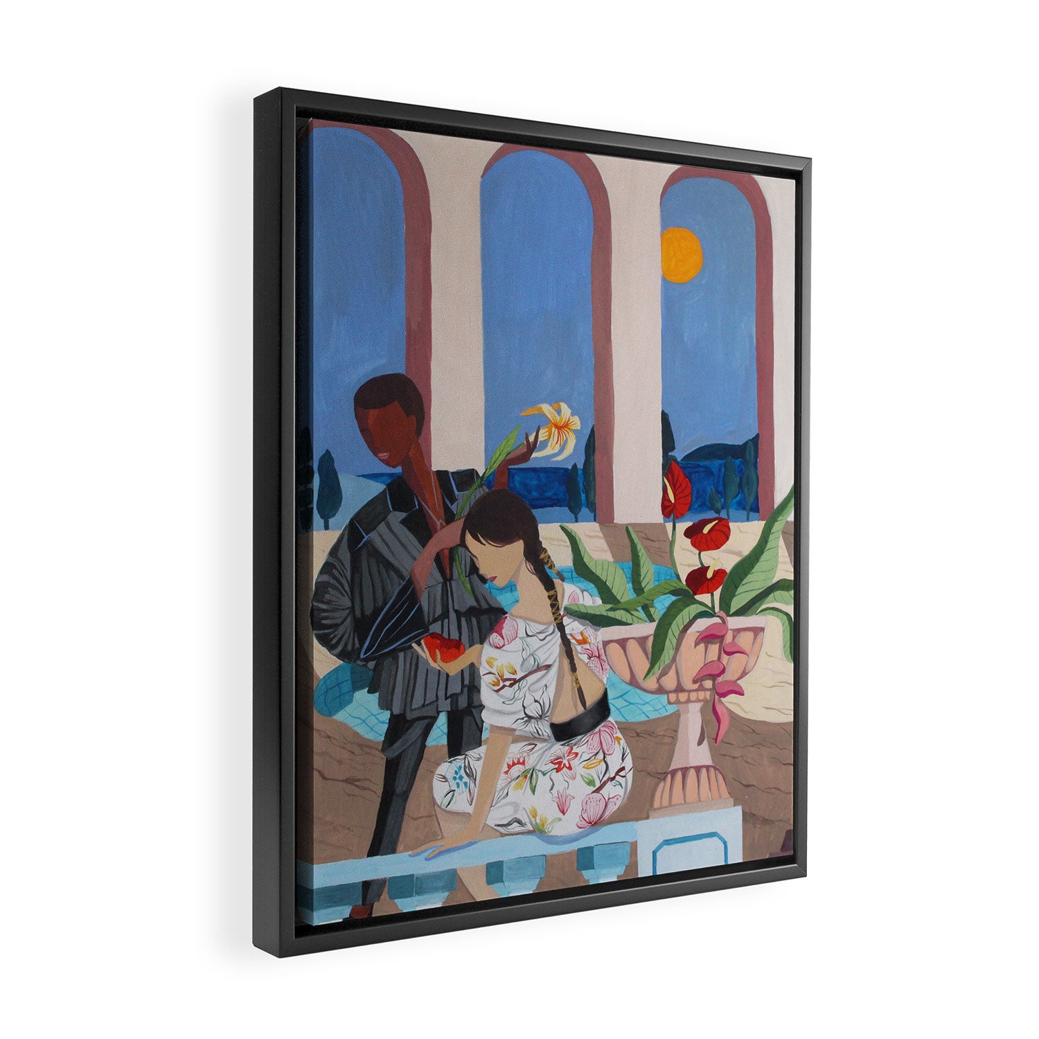 Midnight Rendezvous Framed Canvas Print Gallery Image 2
