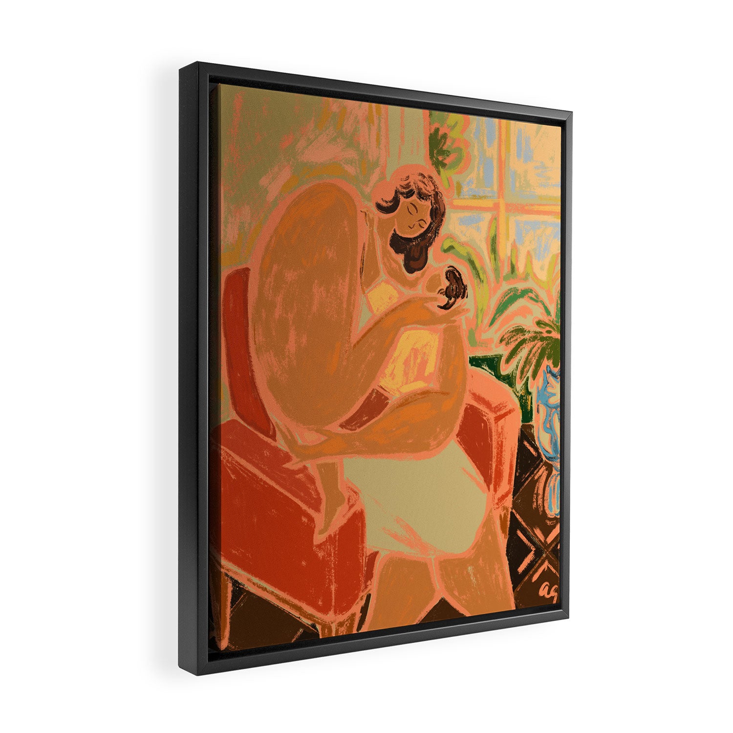Mother's Hug Framed Canvas Print Gallery Image 2