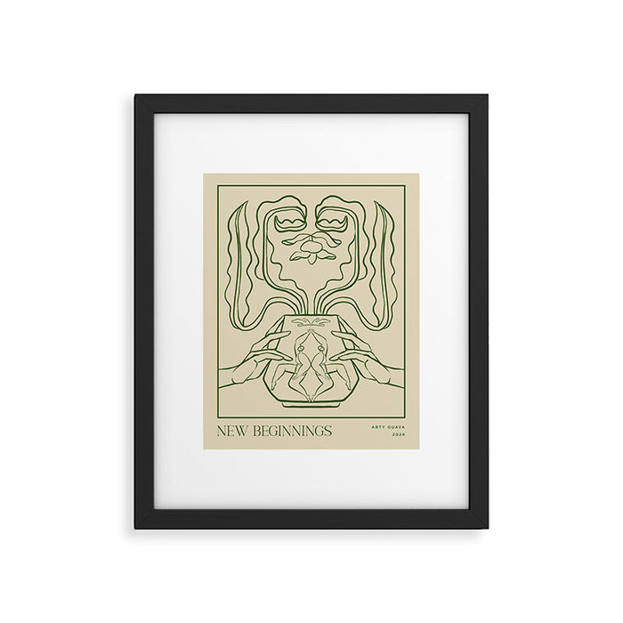 New Beginnings Line Art Framed Art Print Gallery Image 1