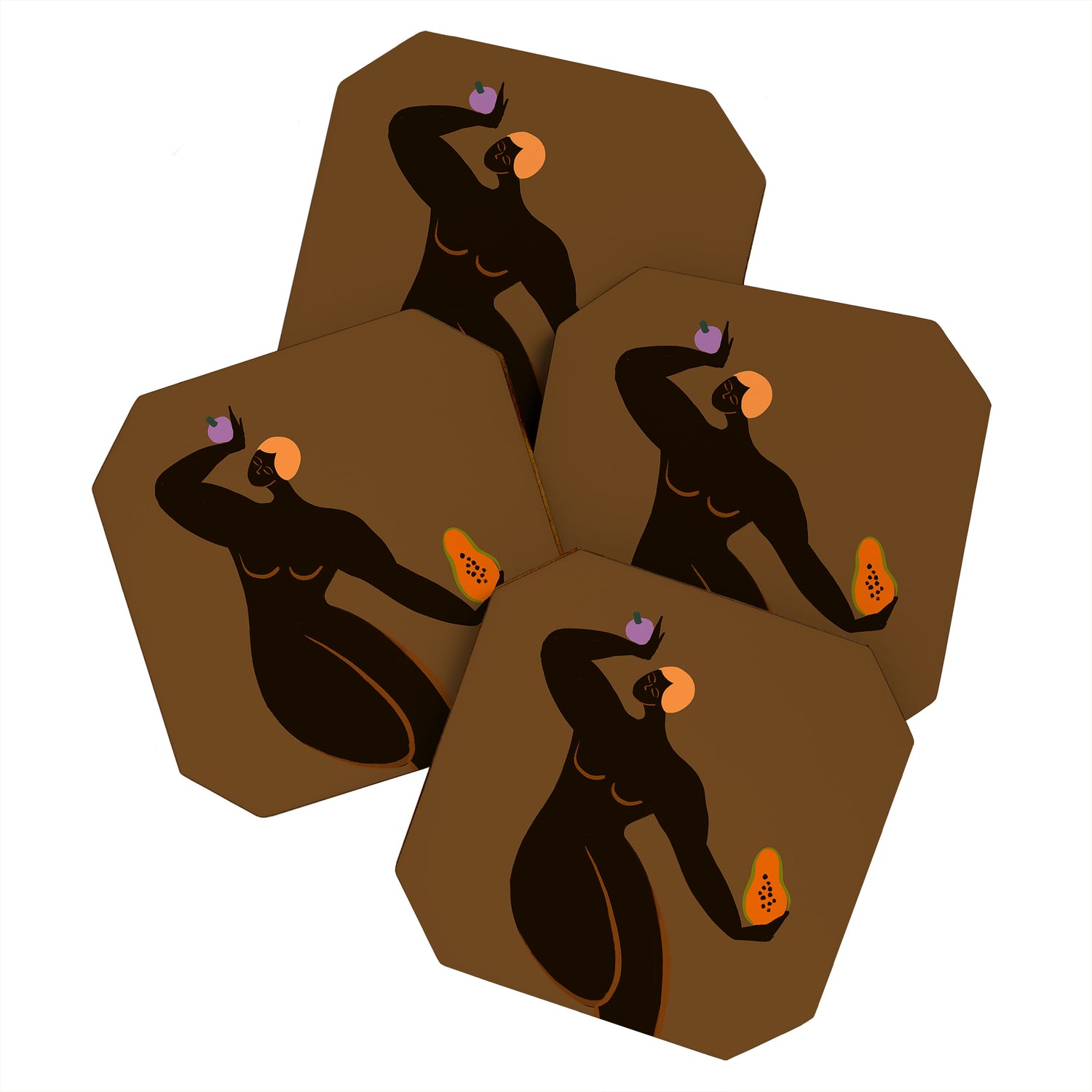 Papaya and Mangosteen Coaster Gallery Image 1
