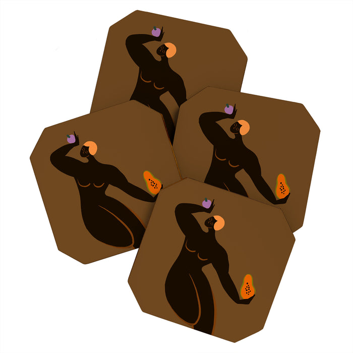Papaya and Mangosteen Coaster Gallery Image 1