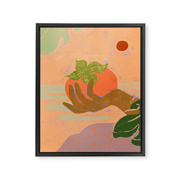 Persimmon Framed Canvas Print Gallery Image 1