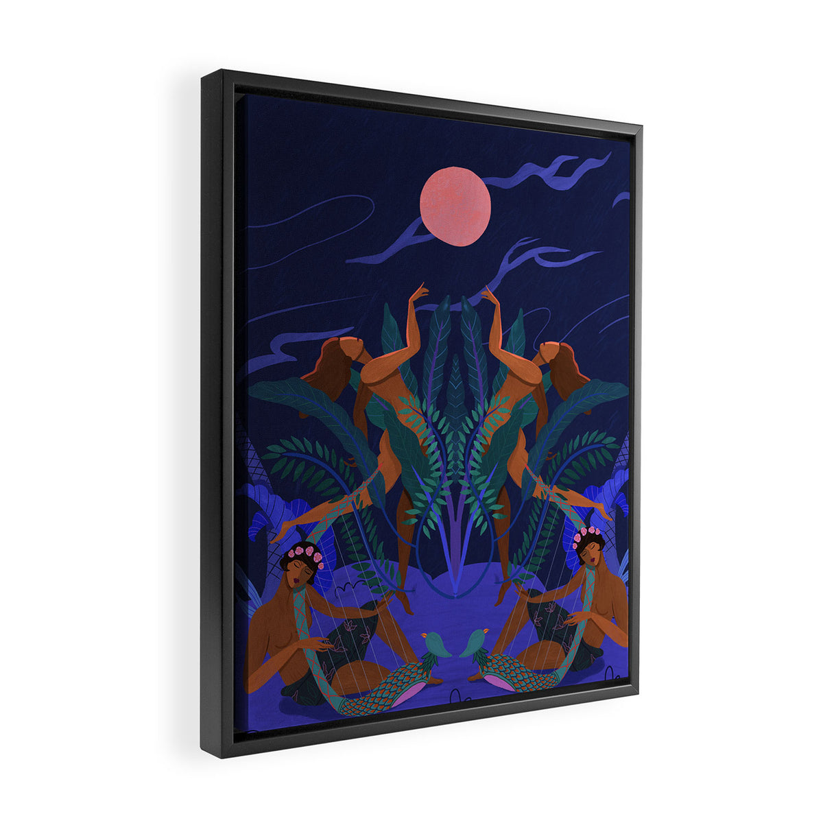 Pink Moon Framed Canvas Print Gallery Image 2