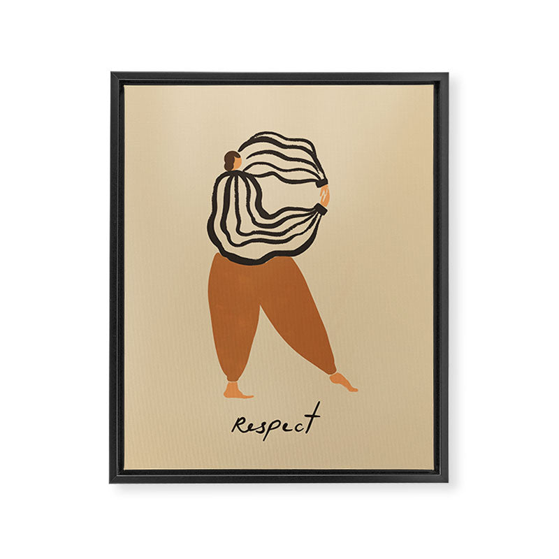R for Respect Framed Canvas Print Gallery Image 6