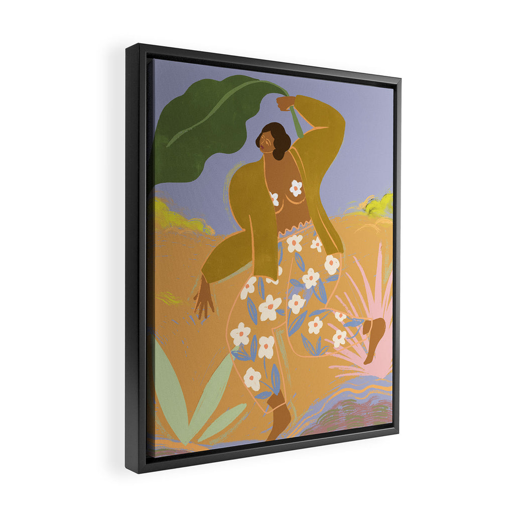 Rainy Frolic  Framed Canvas Print Gallery Image 2